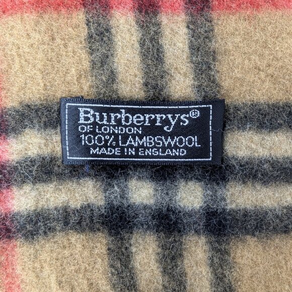 Burberrys Unisex Winter Scarf Beige – Pre-Owned – Lambswool Classic Check Scarf - Picture 3 of 6